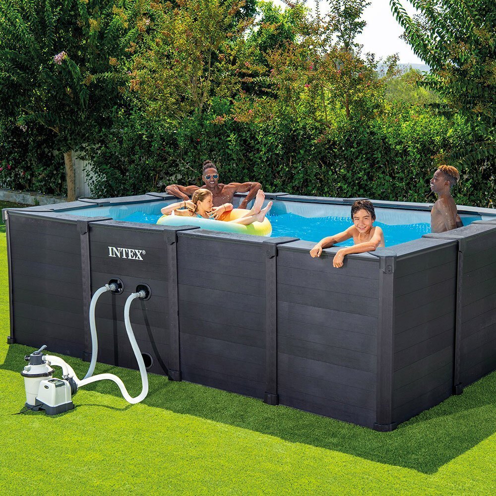 piscine graphite rectangulaire 4,00 x 3,00 x 1,24 m - Laty Machine piscine graphite rectangulaire 4,00 x 3,00 x 1,24 m