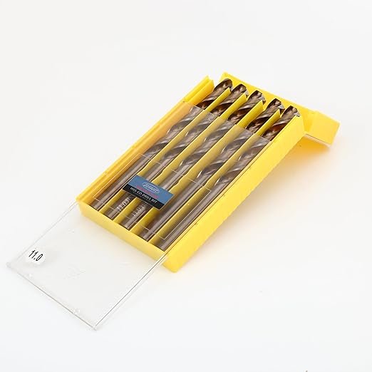 7/16 inch(11mm) cobalt drill bits, m35 hss high speed steel for drill/driver stainless steel heavy duty twist steel drill bits, 5pcs - Laty Machine 7/16 inch(11mm) cobalt drill bits, m35 hss high speed steel for drill/driver stainless steel heavy duty twist steel drill bits, 5pcs