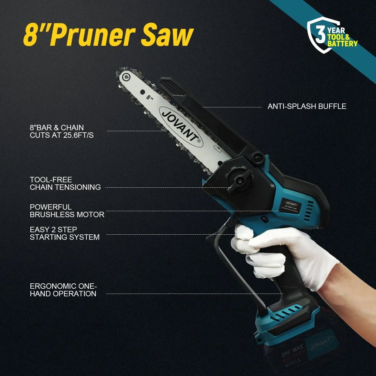 2 in 1 chainsaw,cordless electric chain saw,8 inch&6 inch chain saw with 4a rechargeable battery,battery powered handheld chainsaw for tree trimming and wood cutting - Laty Machine 2 in 1 chainsaw,cordless electric chain saw,8 inch&6 inch chain saw with 4a rechargeable battery,battery powered handheld chainsaw for tree trimming and wood cutting