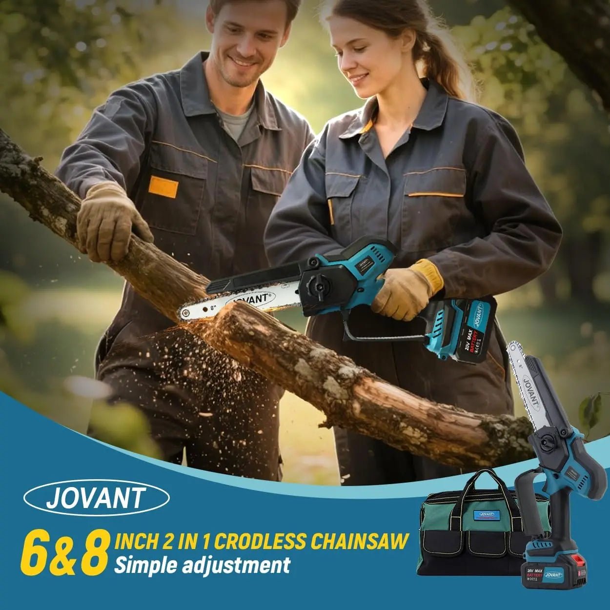 2 in 1 chainsaw,cordless electric chain saw,8 inch&6 inch chain saw with 4a rechargeable battery,battery powered handheld chainsaw for tree trimming and wood cutting - Laty Machine 2 in 1 chainsaw,cordless electric chain saw,8 inch&6 inch chain saw with 4a rechargeable battery,battery powered handheld chainsaw for tree trimming and wood cutting