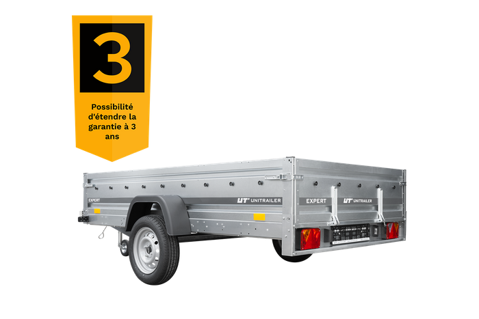 remorque voiture simple essieu 264 x 150 expert 2615 ptac 500/750 kg - Laty Machine remorque voiture simple essieu 264 x 150 expert 2615 ptac 500/750 kg