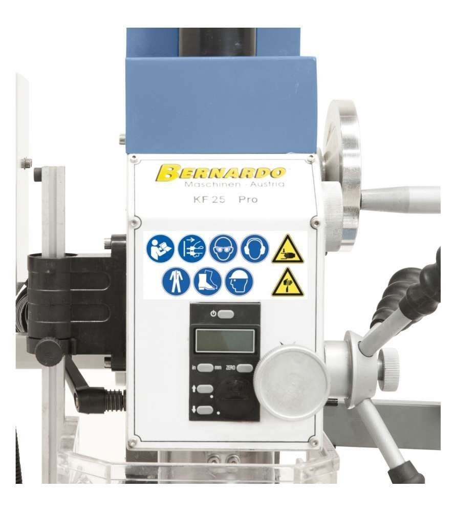 perceuse fraiseuse bernardo kf25pro avec avance et affichage digital 3 axes - Laty Machine perceuse fraiseuse bernardo kf25pro avec avance et affichage digital 3 axes