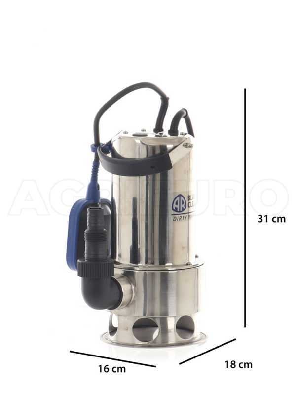 pompe submersible pour eaux chargées – annovi & reverberi arup 1100xd – acier inox – 1100 w - Laty Machine pompe submersible pour eaux chargées – annovi & reverberi arup 1100xd – acier inox – 1100 w